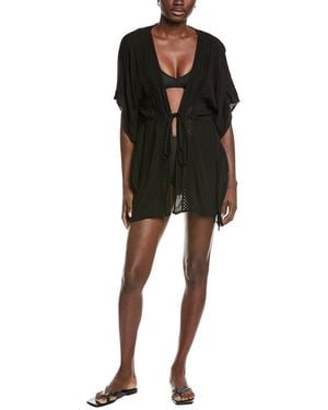 Elan Tie Front Cover-Up - Black