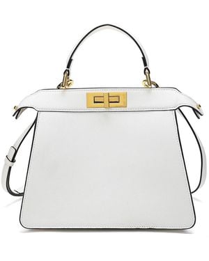 Tiffany & Fred Paris Smooth Nappa Leather Satchel - White
