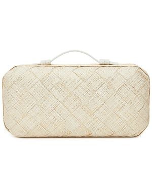 Poolside The East West Straw Clutch - Natural