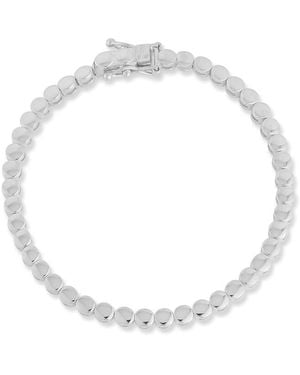 Chloe and Madison Silver Tennis Bracelet - White