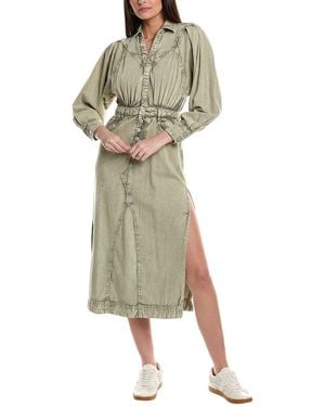 Free People Mad Love Denim Midi Dress - Natural