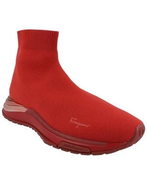 Ferragamo Ninette Sock Sneaker - Red
