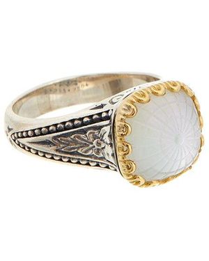 Konstantino 18K Crystal Doublet Ring - White