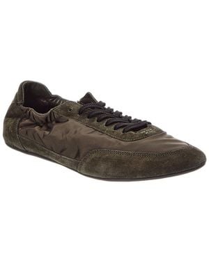 Prada Collapse Re-Nylon & Suede Trainer - Brown