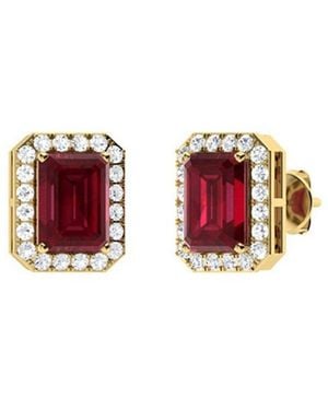 Forever Creations USA Inc. Signature Collection 14k 1.00 Ct. Tw. Diamond & Ruby Studs - Red