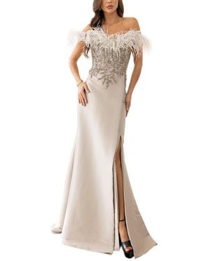 Terani Solid Maxi Dress - White