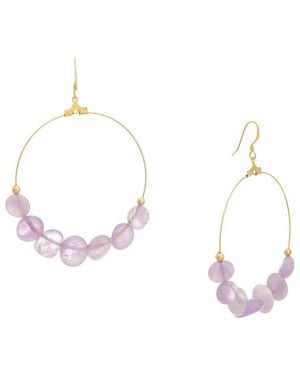 Kenneth Jay Lane 18K Plated Hoop Earrings - Metallic