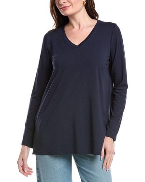 Eileen Fisher V-Neck Tunic - Blue
