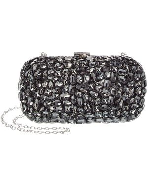 Tiffany & Fred Paris Crystal Frame Evening Clutch - Gray