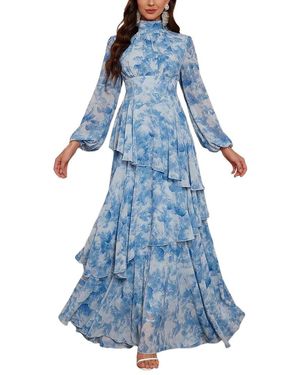 XIRELLI Print Maxi Dress - Blue