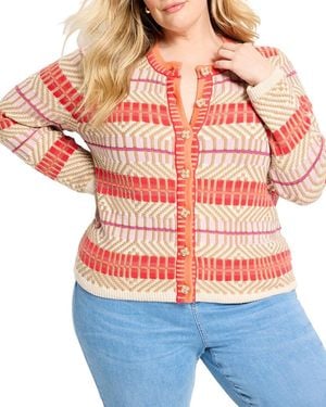 NIC+ZOE Plus Energizer Cardigan - Red