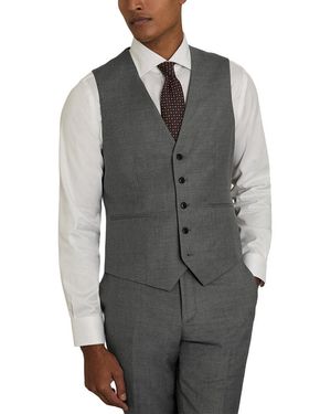 Reiss Aspire Weave Waistcoat - Grey