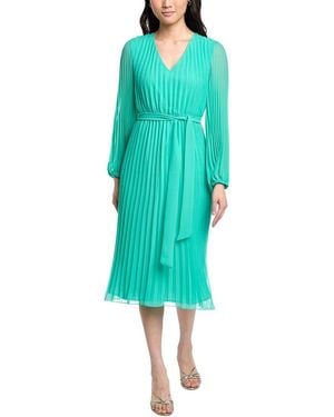 Sam Edelman Accordion Pleated Midi Dress - Green