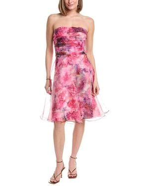 Rene Ruiz Strapless Organza Cocktail Dress - Pink