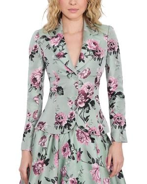 Alice + Olivia Iana Sculpted Blazer - Green