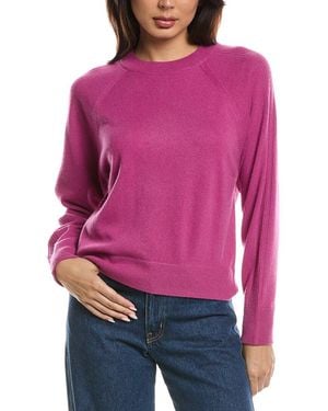 Forte Rib Trim Cashmere Sweatshirt - Red