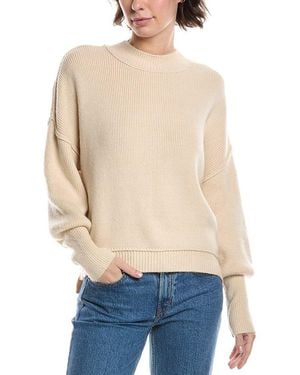 FOR THE REPUBLIC Mock Neck Pullover - White