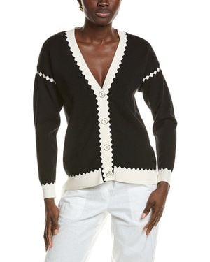 Tahari V-Neck Cardigan - Black