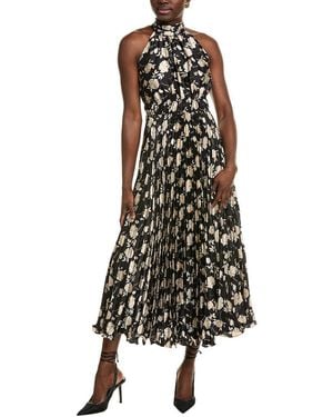 Taylor Hammered Satin Midi Dress - White