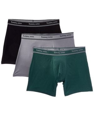 Tommy John Set Of 3 Essential Luxe Bamboo Trunk - Green