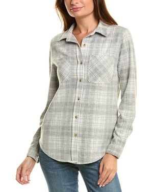 Beach Lunch Lounge Sally Brushed Flannel Shirt - Grey