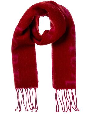 Kate Spade Logo Wool-Blend Scarf - Red