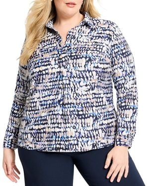 NIC+ZOE Plus Harvest Dot Top - Blue