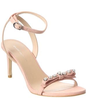 Stuart Weitzman Luella 75 Suede Sandal - Pink