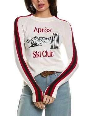 Hannah Rose Worsted Merino Wool Après Ski Club Sweater - Gray
