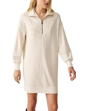 Faherty Legend Quarter Zip Dress - Natural