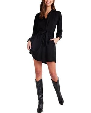 Bella Dahl Belted Pullover Shirt Dress - Black