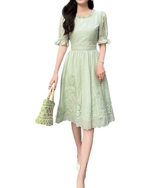 BURRYCO Short Sleeve Midi Dress - Green