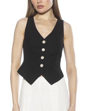 Alexia Admor Liliana Vest Top - Black
