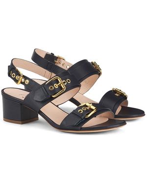 Agl Attilio Giusti Leombruni Lala Straps Leather Sandal - Black