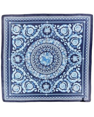 Versace Silk Scarf - Blue