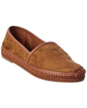 Tom Ford Ocelot Suede & Leather Espadrille - Brown