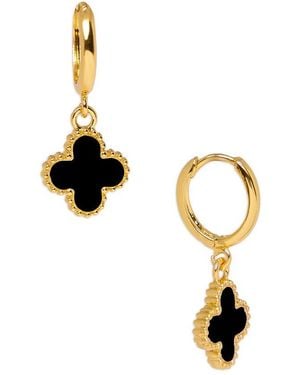 Saachi Clover Charm Earrings - Metallic