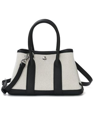 Tiffany & Fred Paris Canvas & Leather Satchel - Black