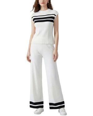 Tedora 2Pc Top & Pant Set - White