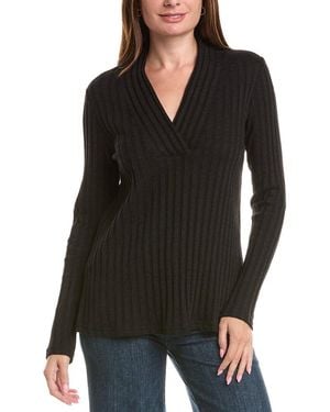 Michael Stars Suri V-Neck Pullover - Black