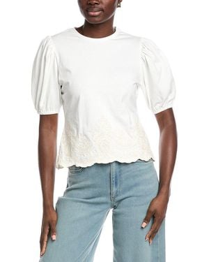HUNTER Puff Sleeve Blouse - White