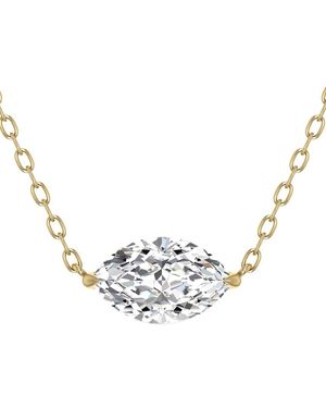 Lab Grown Diamonds 14k 0.25 Ct. Tw. Lab Grown Diamond Necklace - Metallic