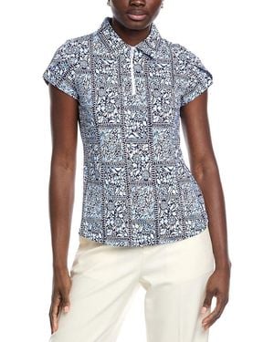IBKUL Tulip Sleeve Polo Shirt - Blue