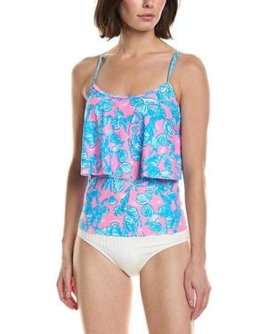 Stella Parker Two Tiered Tankini - Blue