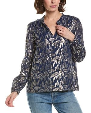 Lilly Pulitzer Giana Silk-Blend Top - Blue