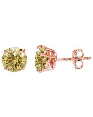 Amairah 14K Rose 1.00 Ct. Tw. Lab-Grown Diamond Stud Earrings - White