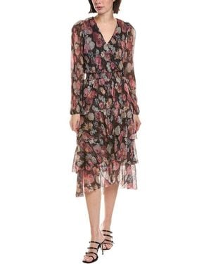 Vince Camuto Ruffle Midi Dress - Red