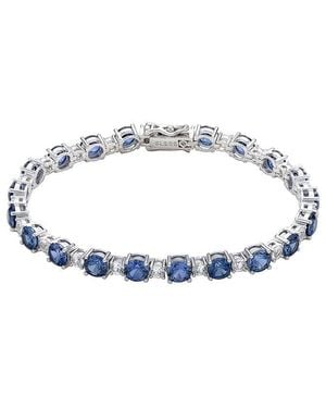 Suzy Levian 12.78 Ct. Tw. Diamond & Sapphire Tennis Bracelet - Multicolour