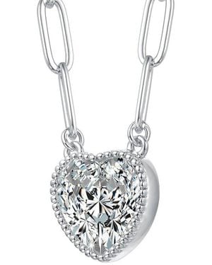 Rachel Glauber Diamond Cz Chain Necklace - White