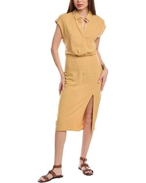 Chaser Brand Atlantic Linen-Blend Midi Dress - White